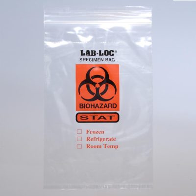 6" x 6" 2 mil Reclosable 3-Wall Specimen Transfer Bag ("STAT"), 1000/CS