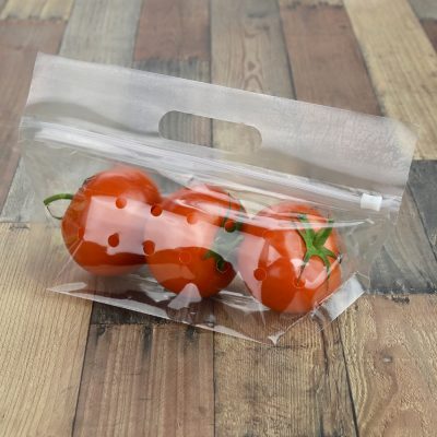 10.75" X 6.25" + 4"BG 2.5 mil Polypropylene Slide Seal Vented Produce Pouch, 250/CS