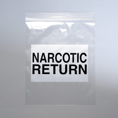 6.5" x 8" 2 mil Narcotic Return Bag - Zipper Reclosable, 1000/CS
